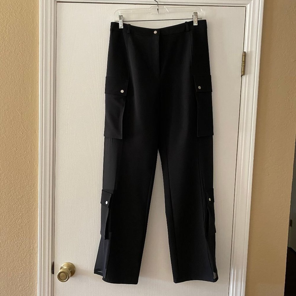 joseph ribkoff cargo pants w/ sheer side panels